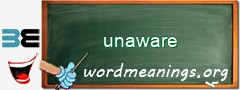 WordMeaning blackboard for unaware